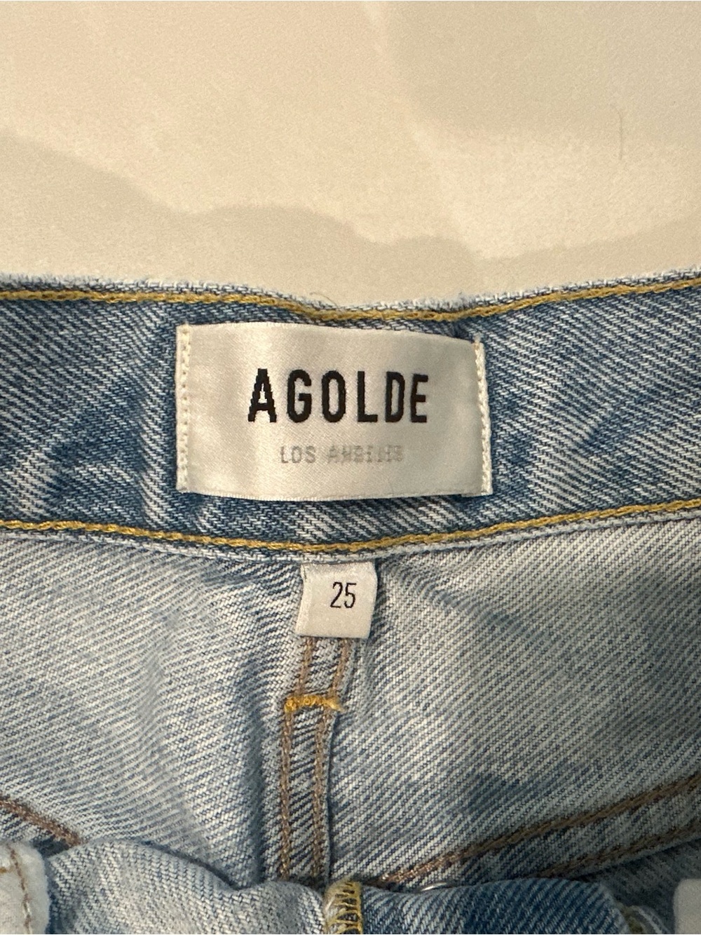 Agolde Parker Long Denim Shorts - Picture 3 of 3